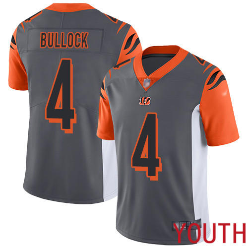 Cincinnati Bengals Limited Silver Youth Randy Bullock Jersey NFL Footballl #4 Inverted Legend->cincinnati bengals->NFL Jersey